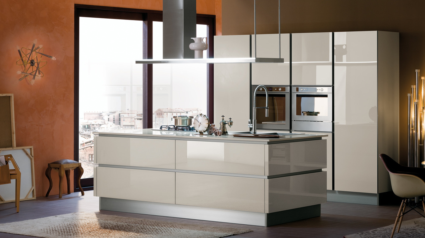 cucina in vetro modello Riflex