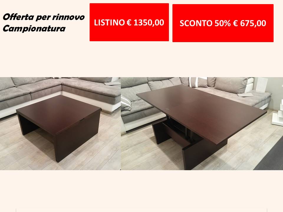 Sconti tavolini trasformabili prezzi Outlet